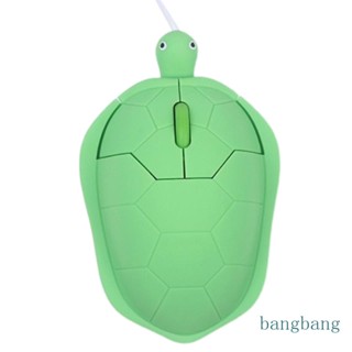 Bang เมาส์เกมมิ่งมีสาย รูปเต่า 3D ขนาดเล็ก สีสันสดใส สําหรับเล่นเกม