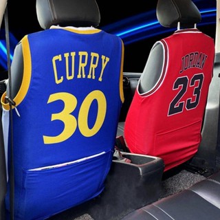 Jersey Car Seat Cover Basketball Car Seat Back Buggy Bag Anti-Kick Pad Three-in-One Shopping Bags Back Hanging Bag Car Fashion Seat Cushion Cover