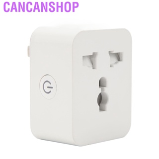 Cancanshop 10A WiFi Smart Socket APP Control Bluetooth Transfer Outlet Wireless Timing US Plug to Universal 100‑240V