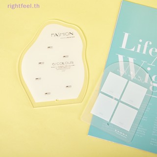 Rightfeel.th ใหม่ ชั้นวางเล็บปลอมอะคริลิคใส ทรงไม่สมมาตร สําหรับโชว์เล็บเจล 1 ชิ้น