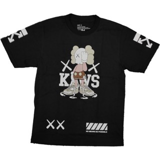 📦พร้อมส่ง ⭐ OW x KAWs ⭐ เสื้อยืด คอกลม แขนสั้น แฟชั่น unisex ออฟไวท์ กาว off white kaws