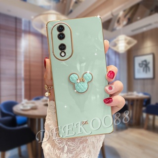 ใหม่ เคสโทรศัพท์มือถือแบบนิ่ม ชุบไฟฟ้า ลายหมีน่ารัก สําหรับ Honor 90 Lite Magic5 Pro X8a 4G 5G Honor90 Honor90Lite 2023