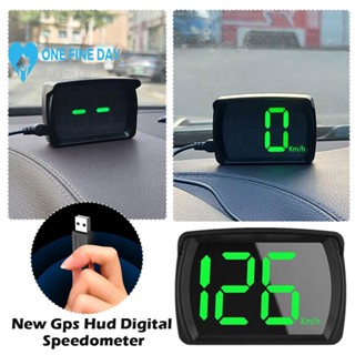 ใหม่ เครื่องวัดความเร็วดิจิทัล Gps Hud KM/MPH อุปกรณ์เสริมรถยนต์ C0F3