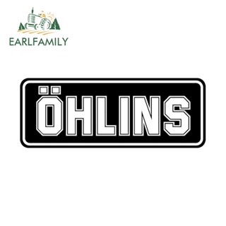 Earlfamily สติกเกอร์กันแดด OHLINS 13 ซม. x 4.9 ซม. สําหรับตกแต่งรถยนต์