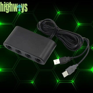 Gc อะแดปเตอร์แปลงเกม GC 4 พอร์ต สําหรับ WiiU Switch PC [highways.th]