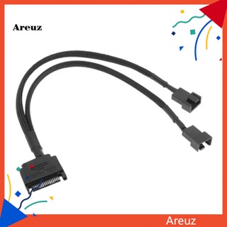 Are SATA 15Pin to 2 Way 3Pin 4Pin พัดลมคอมพิวเตอร์ อะแดปเตอร์พาวเวอร์ สายเคเบิลต่อขยาย