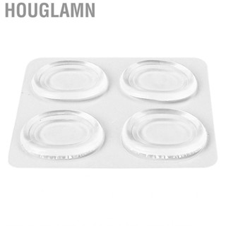 Houglamn Drum Muffler Pad  Dampener Soft Clear Self Adhesive Lightweight Silicone 4Pcs for Practice