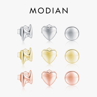 Modian ขายดี ต่างหูสตั๊ด เงินแท้ 100% 925 รูปหัวใจ ขนาดเล็ก น่ารัก หรูหรา เครื่องประดับแฟชั่น สําหรับผู้หญิง