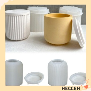 Hecceh แม่พิมพ์อีพ็อกซี่ เรซิน ทรงกลม ลายขวดเทียน 3D สําหรับทําสบู่ แฮนด์เมด DIY