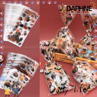 Daphne ถุงขนมฮาโลวีน ค้างคาว อุปกรณ์ปาร์ตี้ เคล็ดลับ หรือรักษาถุงคุกกี้ 50 ชิ้น