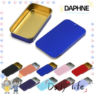 Daphne กล่องตลับยา แบบสไลด์ โลหะ ขนาดเล็ก