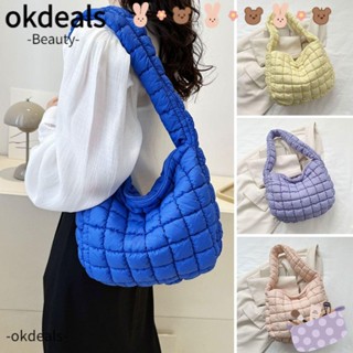 Okdeals กระเป๋าถือแฟชั่น ผ้าฝ้าย ลายก้อนเมฆ