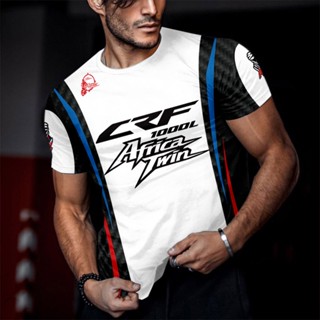 เสื้อยืดกีฬา ลาย Adventure Honda African Twins CRF สําหรับแข่งรถวิบาก