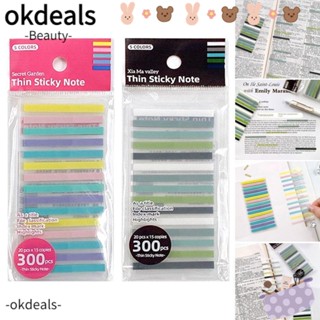 OKDEALS สติกเกอร์ไฮไลท์ ที่คั่นหนังสือ เครื่องเขียนสํานักงาน 5 ถุง