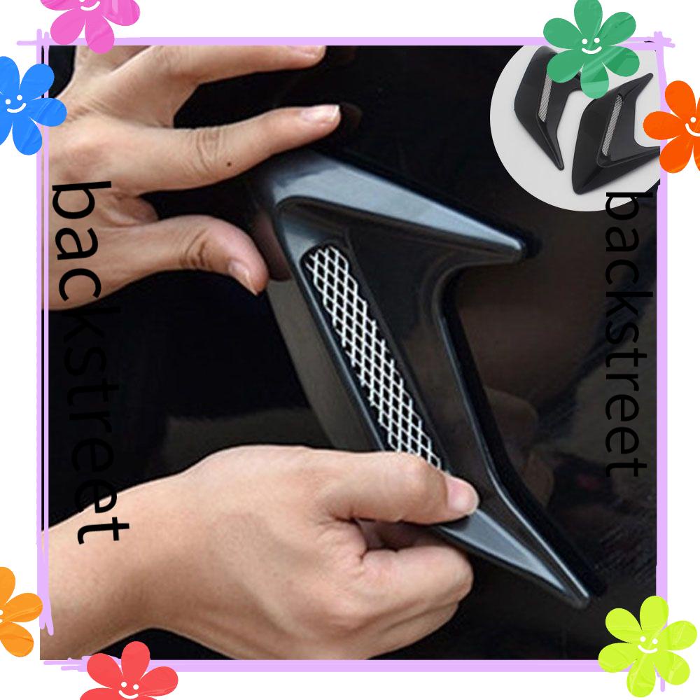 Backstreet 1 คู่สติกเกอร์รถฝากระโปรงอากาศไหลไอดีเหงือกฉลามช่องอากาศเข้า