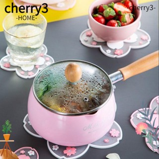 Cherry3 แผ่นรองแก้ว PVC ลายซากุระ สีชมพู น้ําหนักเบา กันลื่น สําหรับตกแต่งโต๊ะ ออฟฟิศ 2 ชิ้น