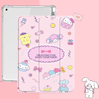 For เคสไอแพด gen10 ลายการ์ตูน gen9 gen8 gen7 10.2 เคส Air4/5 10.9 case ipad gen5/6 Air 1 9.7พร้อมช่องเสียบปากกาฝาหลัง019