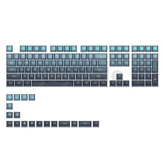 Skyloong GK7 ชุดปุ่มกดคีย์บอร์ด พุดดิ้ง PBT สีฟ้า 126 ชิ้น