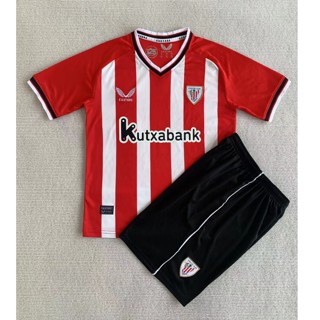 เสื้อกีฬาแขนสั้น ลายทีมชาติฟุตบอล Bilbao Fans ชุดเยือน สําหรับเด็ก และผู้ใหญ่