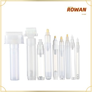 ROWANS แท่งเปล่า พลาสติกใส แบบเติม อุปกรณ์เสริม สําหรับปากกาเพ้นท์สี