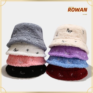 Rowans หมวกบักเก็ต ปักลายผีเสื้อ ให้ความอบอุ่น แฟชั่นฤดูหนาว