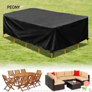 PEONYPAVILION Garden Patio Furniture Cover Anti-UV Waterproof Heavy Duty Garden Table And Chair Cover