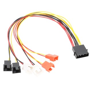 R* สายเคเบิลเชื่อมต่อพัดลม 4Pin Molex เป็น 3Pin 12V 7V 5V