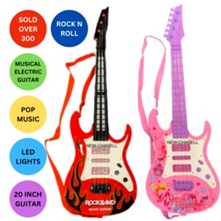 Music Guitar Electronic with Sound &amp; Light Musical Toys Kids Guitar Toys Mainan Budak Bayi Baby Guitar Musical Muzik Toy
