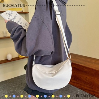 Eutus Hobo กระเป๋าสะพายไหล่ ผ้าไนล่อน ทรงเกี๊ยว ขนาดเล็ก น้ําหนักเบา สีพื้น แฟชั่นสําหรับผู้หญิง