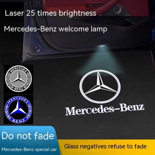 ไฟโปรเจคเตอร์ LED ฉายภาพต้อนรับ สําหรับติดประตูรถยนต์ Benz A B C CLK CLS CLC E G GLK S-Class