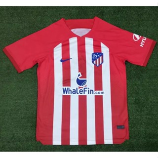 เสื้อกีฬาแขนสั้น ลายทีมชาติฟุตบอล Atletico Madrid 2023-24 ชุดเหย้า