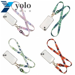 Yolo สายคล้องโทรศัพท์มือถือ ผ้าฟาบริค ถอดออกได้ สไตล์เรโทร อุปกรณ์เสริม สําหรับห้อยโทรศัพท์มือถือ