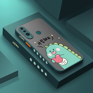 สําหรับ Huawei Y9 Prime 2019 เคสการ์ตูนไดโนเสาร์น้อยน่ารัก การออกแบบใหม่ เคสโทรศัพท์แข็ง ฝ้า ซิลิโคนนิ่ม เคสกันกระแทก