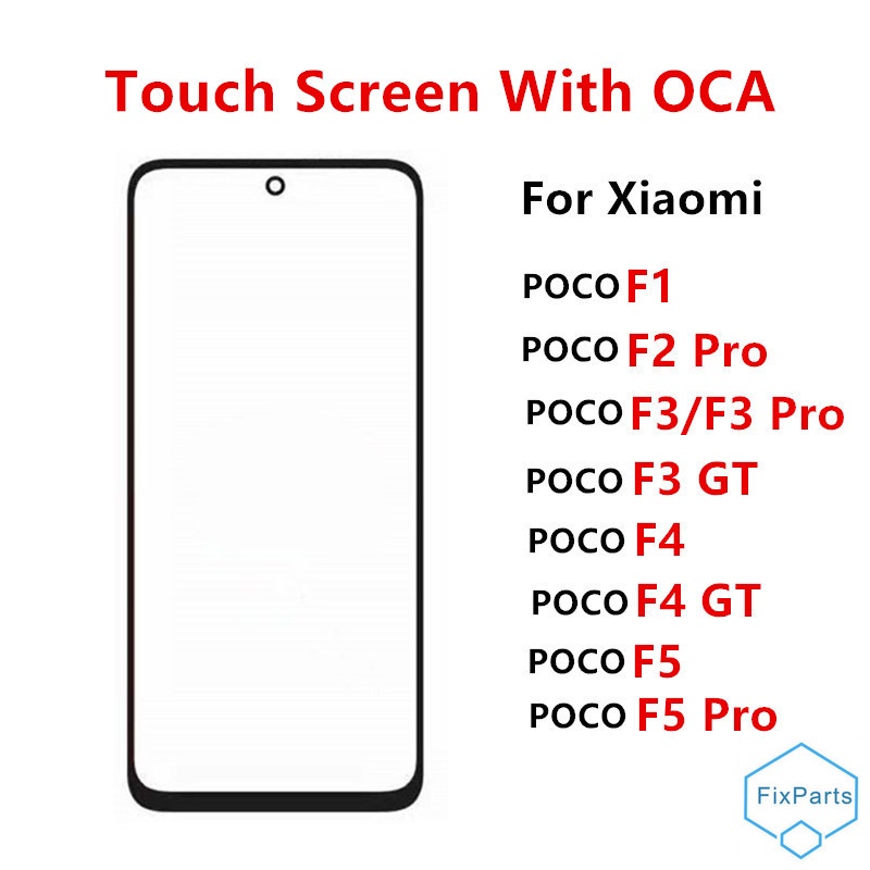 อะไหล่ซ่อมแซมหน้าจอสัมผัส LCD และ OCA สําหรับ Xiaomi POCO F5 Pro F4 F3 GT F2 F1