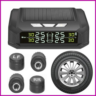 ระบบตรวจสอบความดันลมยาง TPMS ไร้สาย พลังงานแสงอาทิตย์ RV TPMS พร้อมจอแสดงผล LCD 4 เซนเซอร์ TPMS สําหรับรถพ่วง เดินทาง kerith