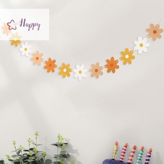 &lt;Happybay&gt; แบนเนอร์กระดาษ ลายดอกเดซี่ สีขาว ฤดูใบไม้ผลิ สําหรับตกแต่งปาร์ตี้ ในร่ม ลดราคา