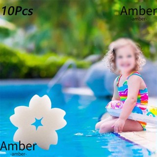 Amber ฟองน้ําดูดซับน้ํามัน แบบพกพา สําหรับทําความสะอาดอ่างน้ําร้อน 10 ชิ้น