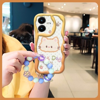 For Girls three-dimensional Phone Case For VIVO Y22/Y22S flower Pendants dustproof originality Soft luxurious interest