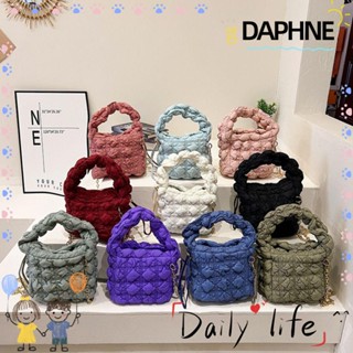 Daphne กระเป๋าถือ ผ้าฝ้าย น้ําหนักเบา สีพื้น สําหรับผู้หญิง