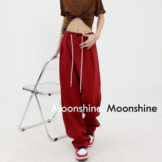 Moon  กางเกงขายาว คาร์โก้ กางเกง เชือกอเมริกันคลาสิค Cargo pants 2023 NEW คุณภาพสูง สวย High quality Chic A20M06S 36Z230909