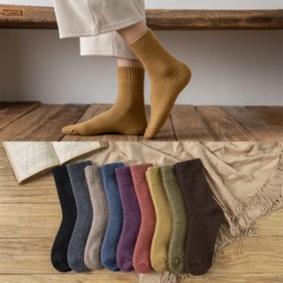 [Featured] Socks/Japanese fashion womens autumn and winter socks/Simple colored socks