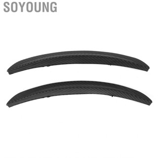 Soyoung 2pcs 250mm/9.84in Carbon Fiber Style Wheel Decor Strips Eyebrow Protector Universal