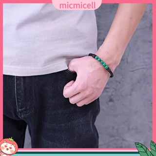 Mic_ สร้อยข้อมือลูกปัดถัก ใส่สบาย หลากสี ของขวัญ สไตล์พังก์ สําหรับผู้ชาย และผู้หญิง