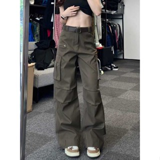 🍋 Cargo Pants กางเกงคาร์โก้ผู้หญิง สไตล์อเมริกัน กางเกงเอวสูง ใส่แล้วดูผอม