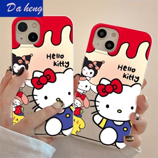 เคสโทรศัพท์มือถือแบบนิ่ม กันกระแทก ลายการ์ตูนแมวคิตตี้ เรียบง่าย สําหรับ Iphone 14promax 13 12 11 7 8plu CQ2J