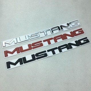 สติกเกอร์โลหะ ลายตัวอักษรภาษาอังกฤษ Mustang สําหรับติดตกแต่งรถยนต์ Ford Mustang 15-18