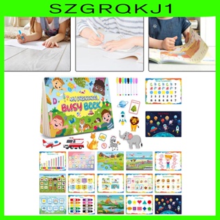 [szgrqkj1] หนังสือกิจกรรม แบบโต้ตอบ ของเล่นประสาทสัมผัส มอนเตสซอรี่ สําหรับเด็กผู้ชาย ผู้หญิงอายุ 3 ปีขึ้นไป