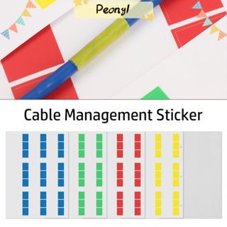 Pdony ฉลากไฟเบอร์ออแกไนเซอร์ กันน้ํา หลากสี สําหรับจัดระเบียบสายเคเบิ้ล