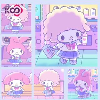 SANRIO 【KS】ภาพวาดปักเพชร ลายซานริโอ้ เมโลดี้ 5D ขนาด 30x30 ซม. 40x40 ซม. 50x50 ซม. สําหรับตกแต่งบ้าน ห้องนอน ของขวัญวันเกิด DIY