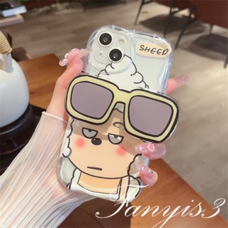 เคสโทรศัพท์มือถือ TPU นิ่ม ขอบโค้ง ลายแกะ พร้อมขาตั้ง สําหรับ infinix Hot 20 20i 20Play Hot 12 11 10 9Play Note 12 Hot 30 30i 30Play Smart 7 5 2020 6 6Plus Hot 8 10Lite